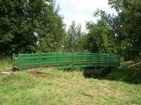 Passerelle de 12 m x 1.50 m avec peinture satinée verte