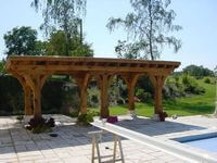 Pergola toiture plate en chêne